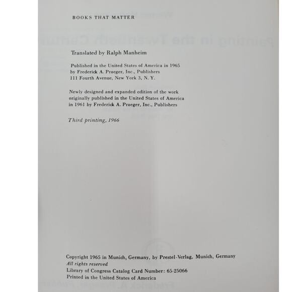Painting in the Twentieth Century Warner Hoffmen 1966 two books set Hardcover - Picture 8 of 12